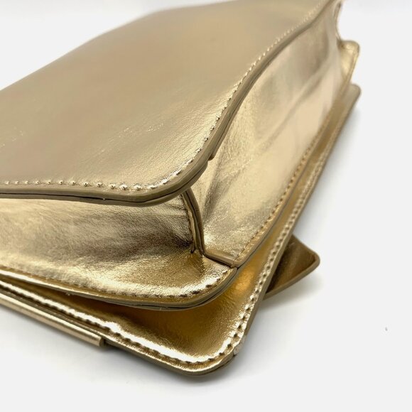 On 34th Soft Gold Rosemari Geometric Crossbody Clutch - Picture 7 of 12